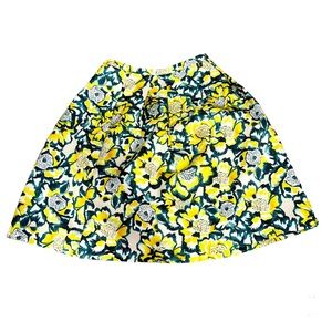 Floral Pleated Skirt by H&M size 12 brocade fabric